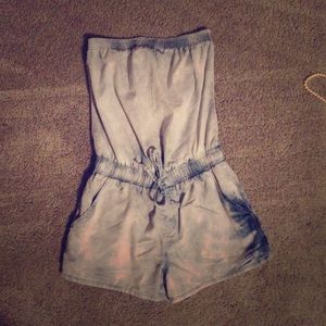 Acid washed romper
