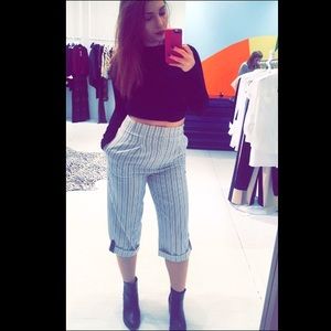 High waisted striped pant