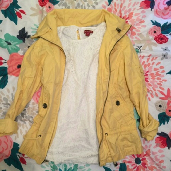 Jackets & Blazers - Yellow trench jacket