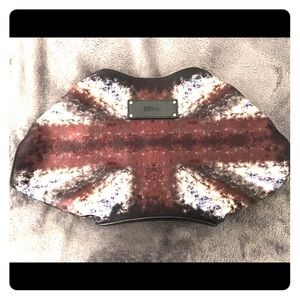 Alexander McQueen manta Union Jack  clutch