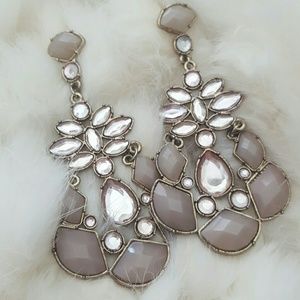 Taupe Statement Earrings