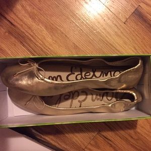 Size 11 gold Sam Edelman slippers
