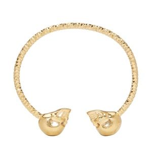 Alexander McQueen Gold Twin Skull Bracelet