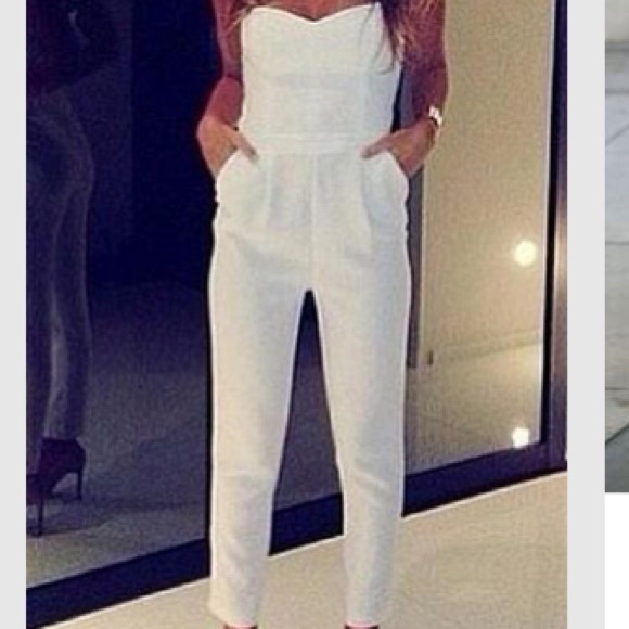 White jumpsuit.