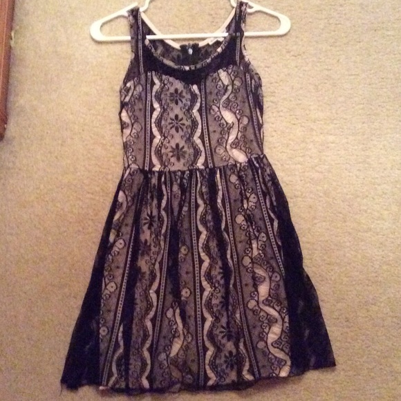 Lace overlay dress
