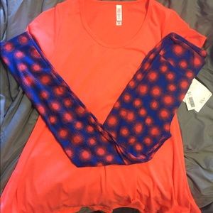 XXS LuLaRoe Perfect Tee and OS leggings both NWT
