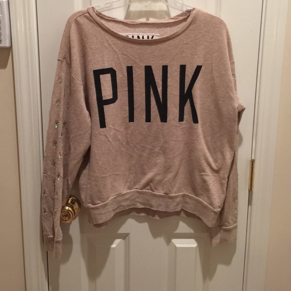 pink embellished sweatshirt