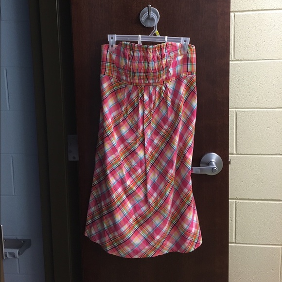 Lilly Pulitzer strapless plaid dress