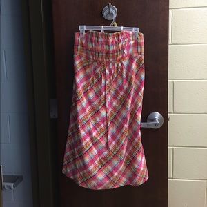 Lilly Pulitzer strapless plaid dress