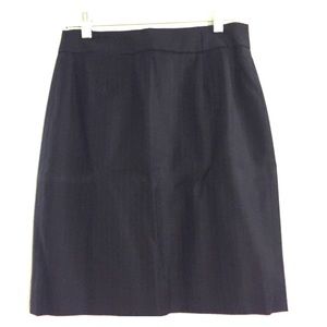 J. Crew Super 120s suiting skirt, navy pinstripe