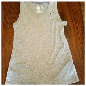 Grey Dri-fit workout top