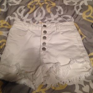 Charlotte Russe white high waisted shorts