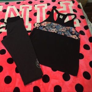 NWT PINK crop legging bundle
