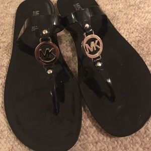 Black Michael Kors jelly sandals