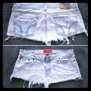 Hollister Light Jean Cut off Shorts