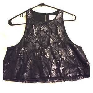 Sequin crop top