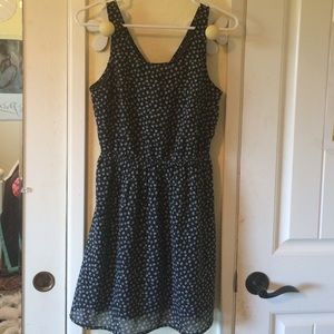 Divided HM Black Floral Short Dress