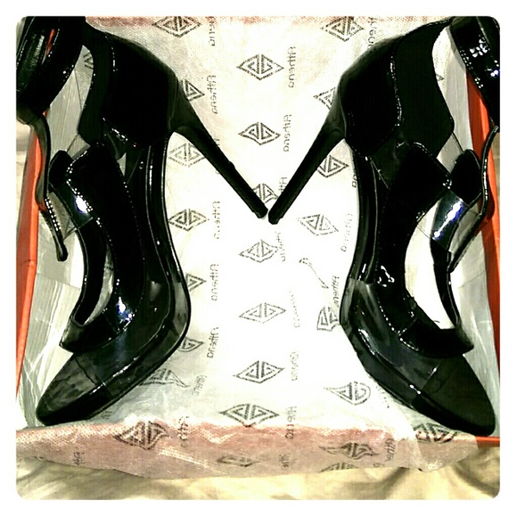 Athena illusion cut out pleather heels