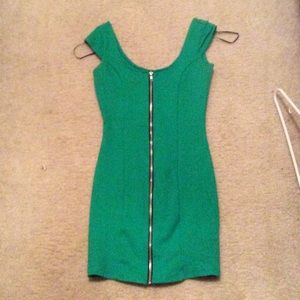 Green H&M zipper dress