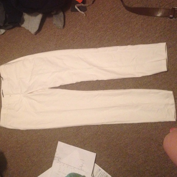 Express white ankle-pants
