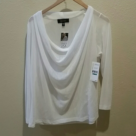 Karen Kane Sheer White Top
