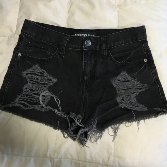 Express black ripped jeans