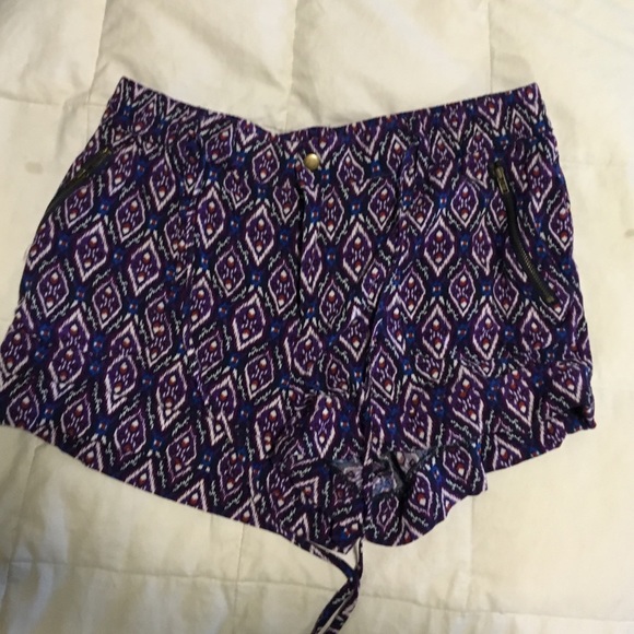 Purple/blue Aztec shorts