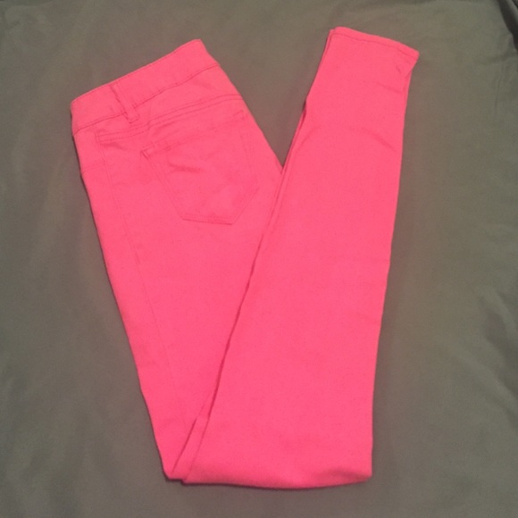 High Waisted Pink Jeggings