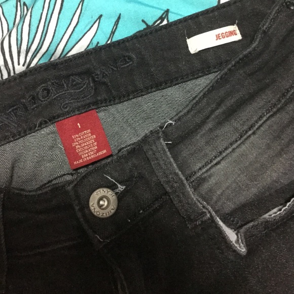 Black&Faded Wash Arizona Zip Ankle Jeggings - Picture 3 of 4