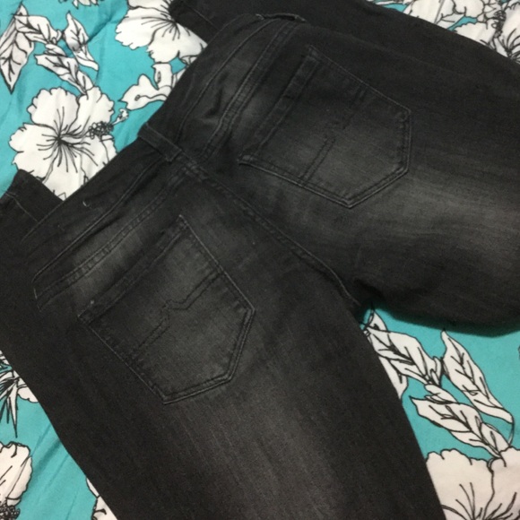 Black&Faded Wash Arizona Zip Ankle Jeggings - Picture 4 of 4