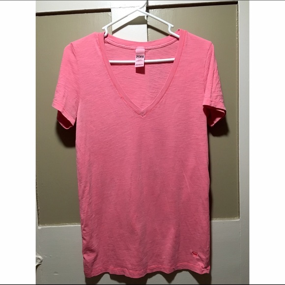 Pink V-neck Tee