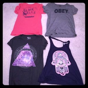 T shirt bundle + Hamsa tank top!!!! Shipped today