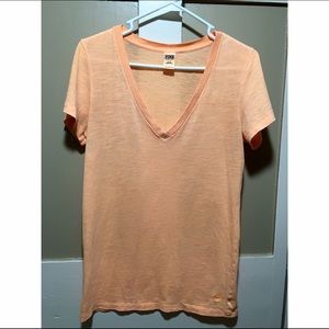 Orange V-neck Tee