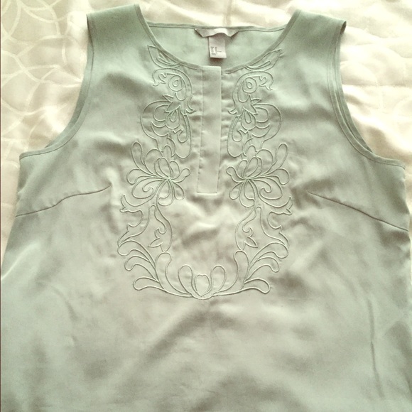 Light sage sleeveless blouse