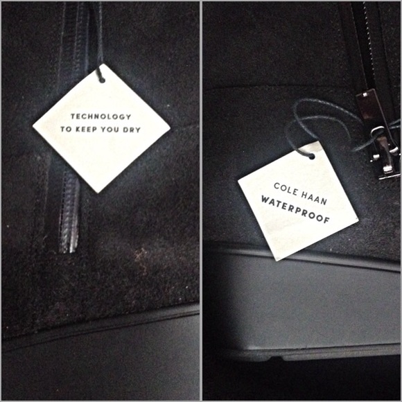 Cole Haan Short Black (WATERPROOF) Suede Boots NWT - Picture 4 of 4