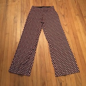 Red black and white pants