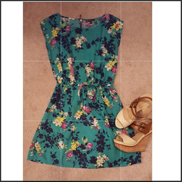 Floral silk dress