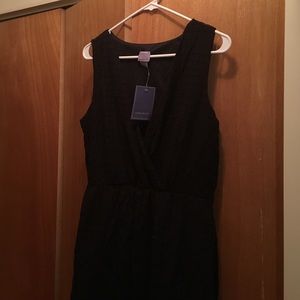 Nwt knee length wrap black dress