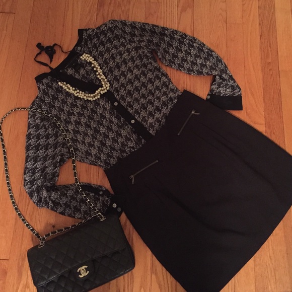 Marc By Marc Jacobs Houndstooth Print Blouse Sz XS