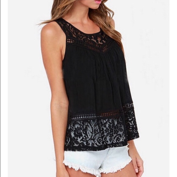 Open Back Lace Boho Tank - Picture 2 of 3