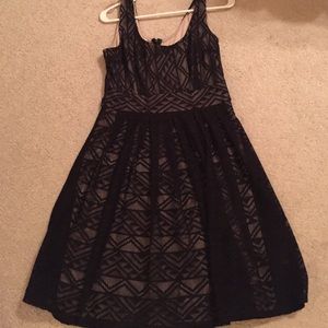 Black and Tan sleeveless dress.