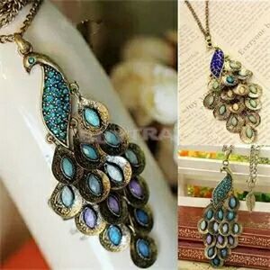 Boho Peacock necklace