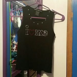 Small Black I Love Me Tank Top