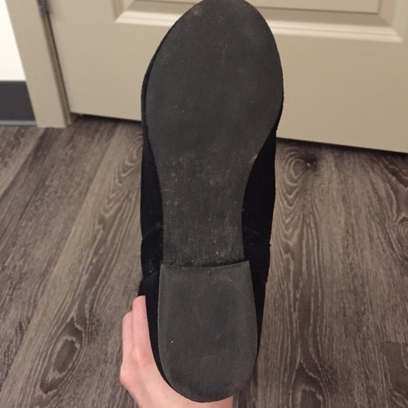 Black Over the Knee Suede Boots - Picture 4 of 4