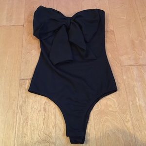 black bow bodysuit