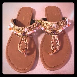 Bling jeweled sandals 8