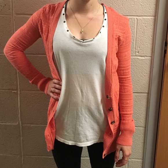 Peach lace style cardigan