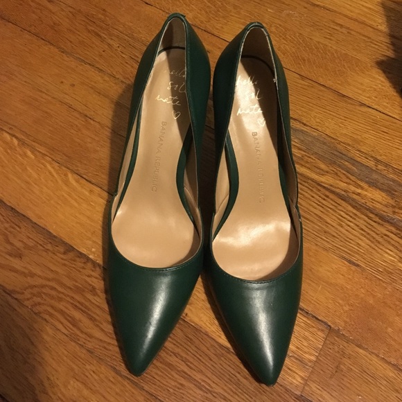 Hunter Green Pumps 7.5