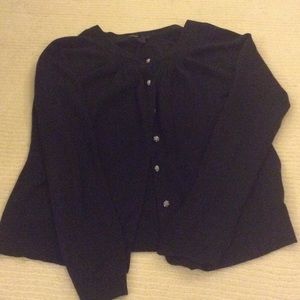 Black cardigan with detailed buttons