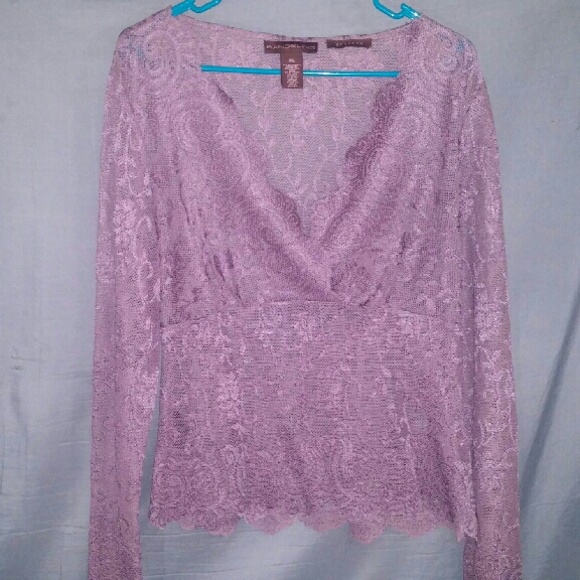 Bandolino sheer lace top